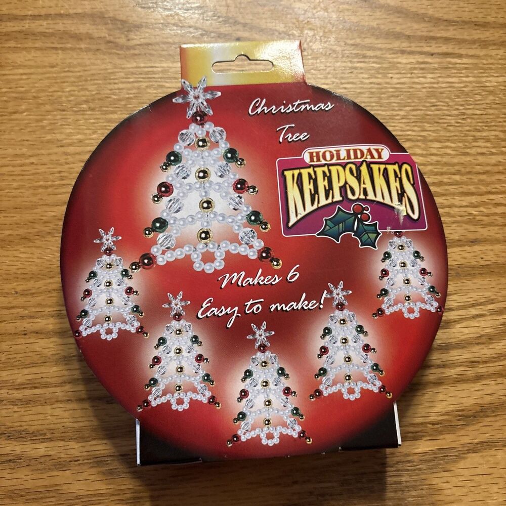 Holiday Legends Beaded Christmas Tree Ornament Kit New Makes 6